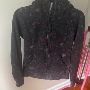 Lululemon Floral Patterned Full Zip-Up Hoodie